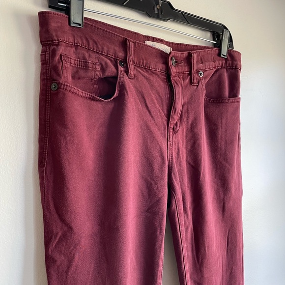 Madewell Burgundy Skinny Skinny Jeans - Picture 2 of 6
